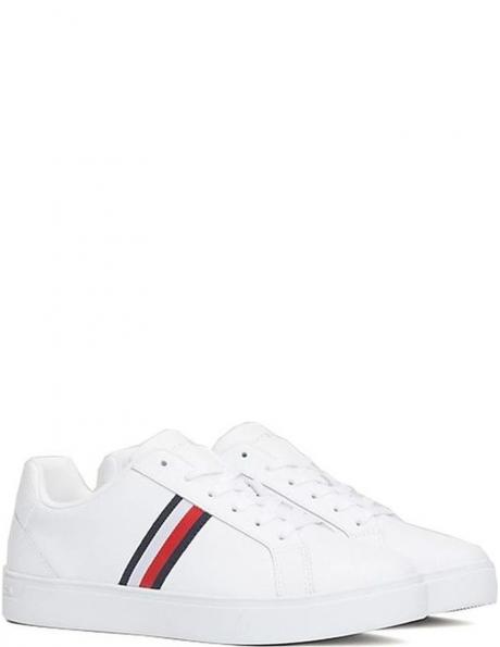 TOMMY HILFIGER sieviešu brīvā laika apavi, Balta, Essential sneaker stripes 