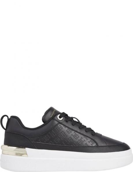 TOMMY HILFIGER sieviešu brīvā laika apavi, Melna, Lux court sneaker 