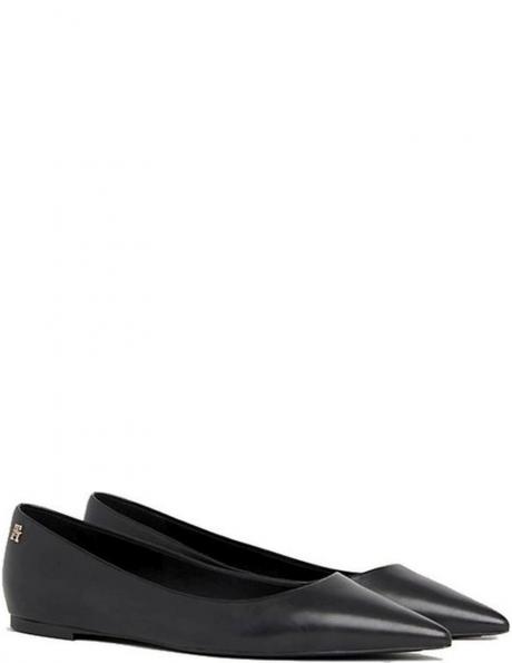 TOMMY HILFIGER balerīnas tipa apavi sievietēm, Melna, Essential pointed ballerina 