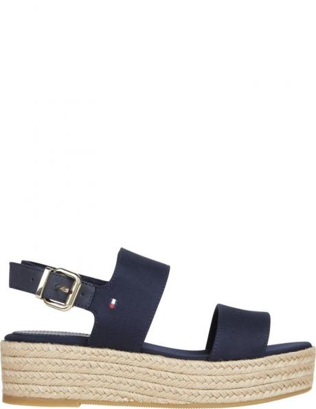 TOMMY HILFIGER sandales sievietēm, Zila, Mid wedge sandal 