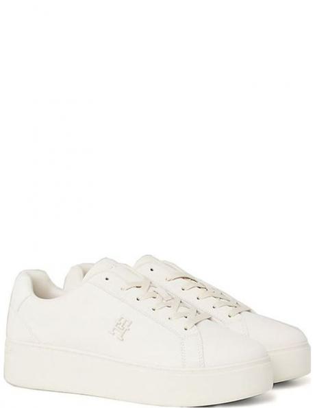 TOMMY HILFIGER sieviešu brīvā laika apavi, Krēmīga/Smilšu, Platform court sneaker 