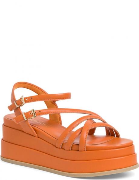 MARCO TOZZI sandales sievietēm, Oranža, SANDALS 
