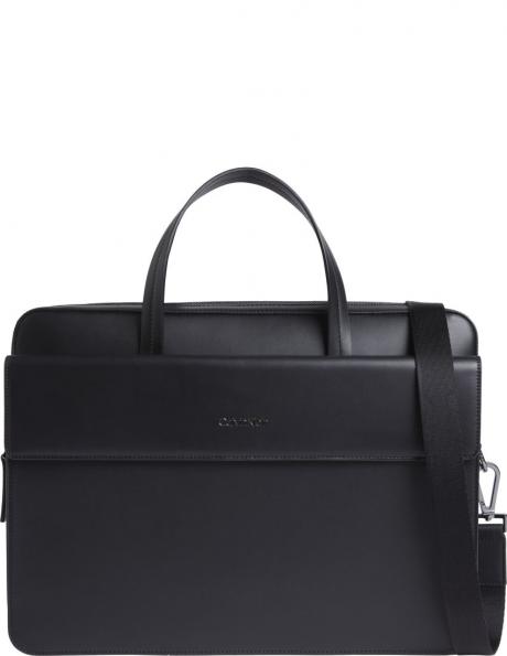 CALVIN KLEIN klēpjdatora maciņš vīriešiem, Melna, Vertical lines laptop bag 