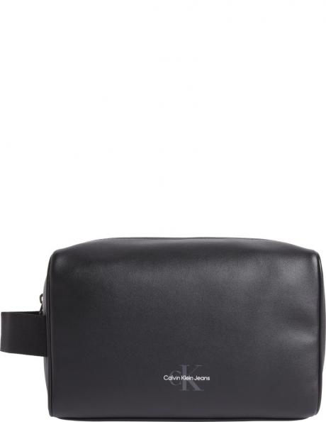 CALVIN KLEIN JEANS kosmētika vīriešiem, Melna, Monogram soft dopp beuty case 