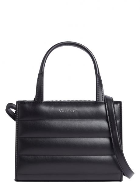 CALVIN KLEIN plecu soma sievietēm, Melna, Line quilt mini tote 