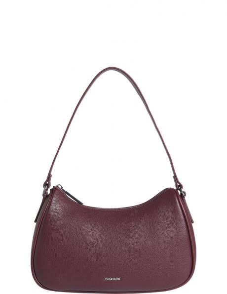 CALVIN KLEIN plecu soma sievietēm, Ķiršu/Bordo, Refine shoulder bag 