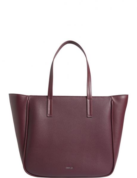 CALVIN KLEIN rokassomiņa sievietēm, Ķiršu/Bordo, Refine medium shopper 