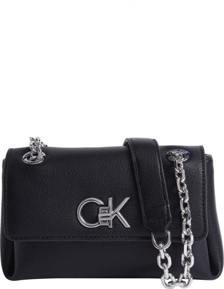 CALVIN KLEIN plecu soma sievietēm, Melna, Re-lock shoulder bag 