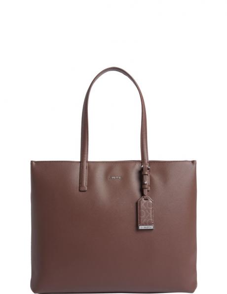 CALVIN KLEIN rokassomiņa sievietēm, Brūna, Must medium shopper 