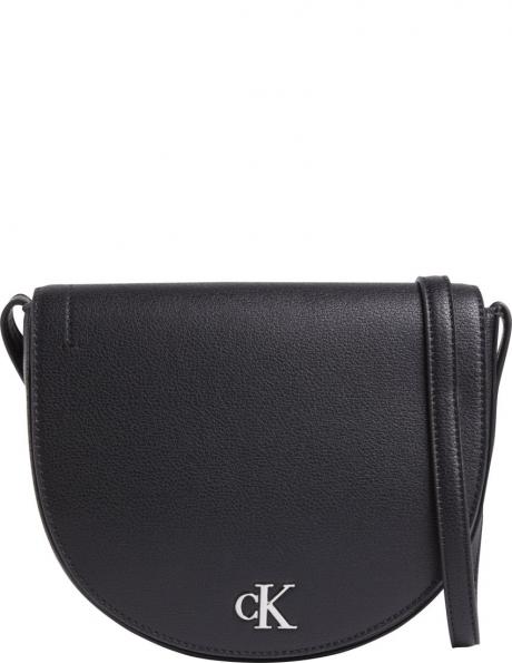 CALVIN KLEIN JEANS plecu soma sievietēm, Melna, Minimal saddle crossbody 