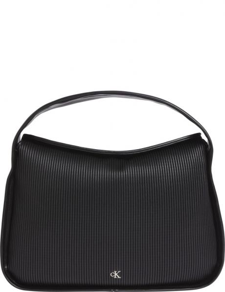 CALVIN KLEIN JEANS plecu soma sievietēm, Melna, Rib shoulderbag 