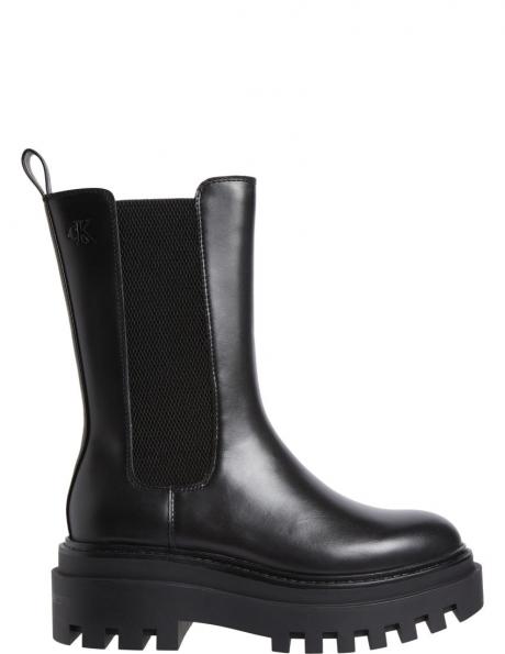 CALVIN KLEIN JEANS zābaki sievietēm, Melna, Flatform chelsea boot 