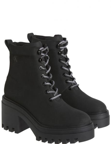 CALVIN KLEIN JEANS zābaki sievietēm, Melna, Chunky heeled zip boot 