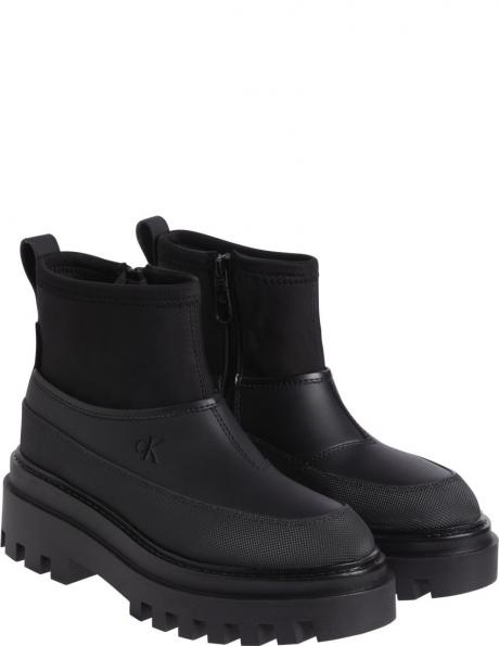 CALVIN KLEIN JEANS zābaki sievietēm, Melna, Flatform rainboot low 