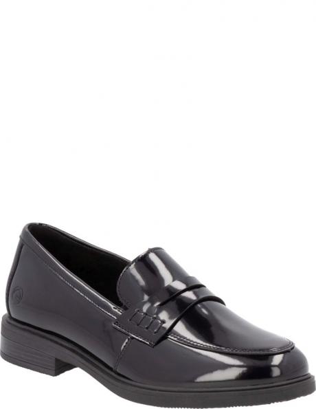 REMONTE loafer stila apavi sievietēm, Melna, Ladies shoes 