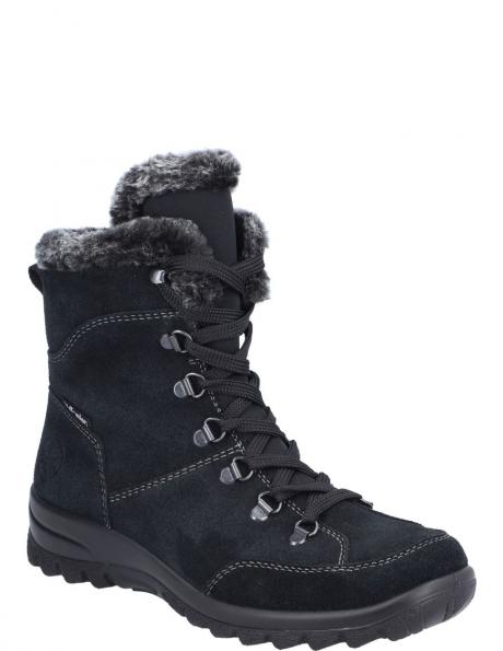 RIEKER garie zābaki sievietēm, Melna, Ladies mid height boots 