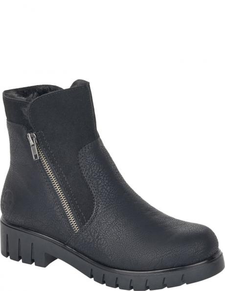 RIEKER zābaki sievietēm, Melna, Ladies mid height boots 