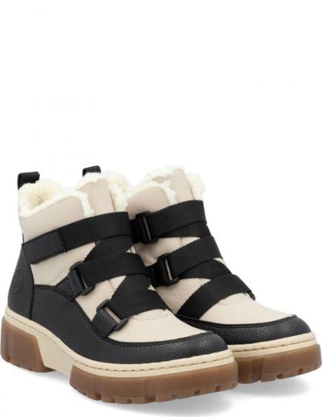RIEKER zābaki sievietēm, Melna, Ladies mid height boots 