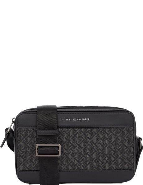 TOMMY HILFIGER plecu soma vīriešiem, Melna, Monogram reporter 