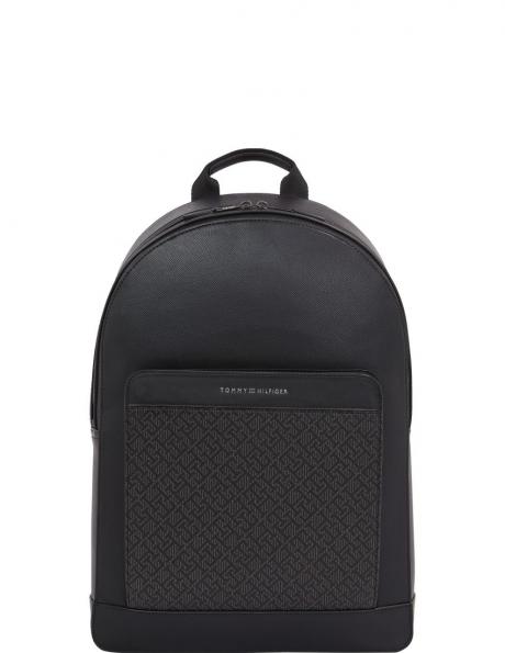 TOMMY HILFIGER mugursoma vīriešiem, Melna, Monogram backpack 