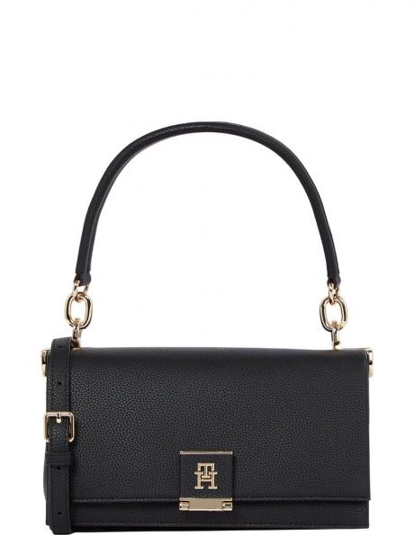 TOMMY HILFIGER plecu soma sievietēm, Melna, Her med crossover 
