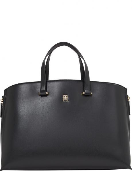 TOMMY HILFIGER rokassomiņa sievietēm, Melna, Modern tote 