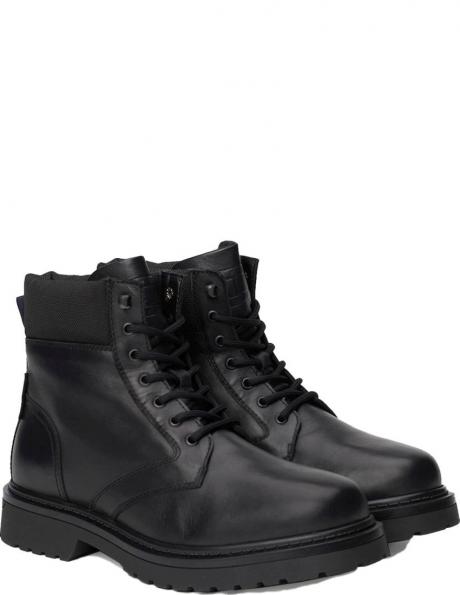 TOMMY JEANS zābaki vīriešiem, Melna, Lace up boot 