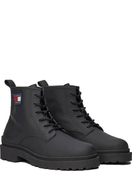TOMMY JEANS zābaki vīriešiem, Melna, Lace up boot 
