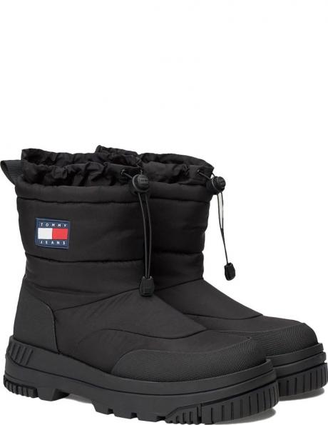 TOMMY JEANS zābaki ar apsildi vīriešiem, Melna, Snow boot 