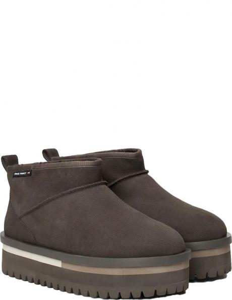 TOMMY JEANS sieviešu zābaki ar apsildi, Pelēka, Flatform boot 