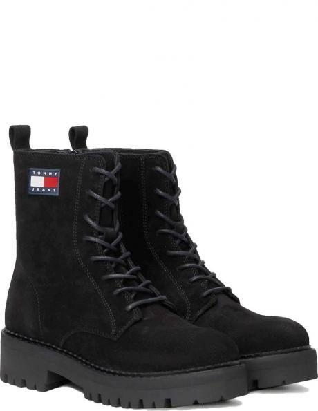 TOMMY JEANS zābaki sievietēm, Melna, Urban lace up booties 