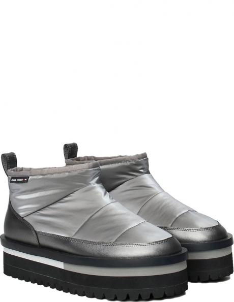 TOMMY JEANS sieviešu zābaki ar apsildi, Sudraba, Flatform boot 