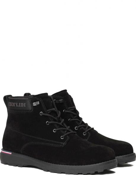 TOMMY HILFIGER zābaki ar apsildi vīriešiem, Melna, Corporate outdoor boot 