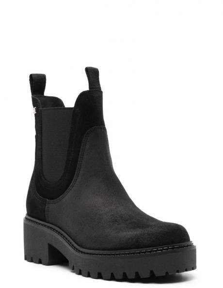 TOMMY HILFIGER zābaki sievietēm, Melna, Flag heel chelsea 
