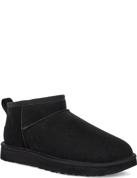 UGG apsildāmi zābaki sievietēm, Melna, Classic ultra mini warm boots 