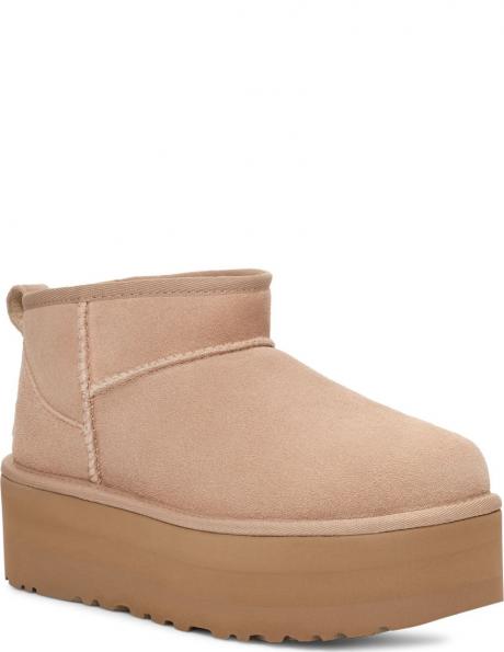 UGG apsildāmi zābaki sievietēm, Krēmīga/Smilšu, Classic ultra mini warm boots 
