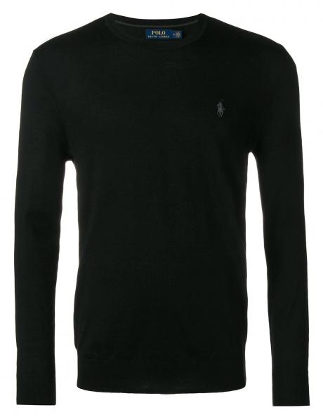 POLO RALPH LAUREN melns vīriešu vilnas džemperis 