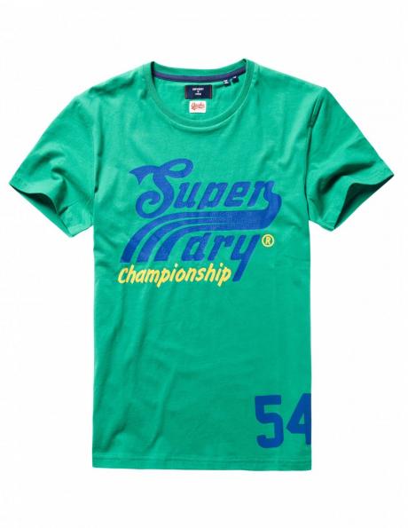 SUPERDRY vīriešu zaļš kokvilnas krekls COLLEGIATE GRAPHIC T-SHIRT 