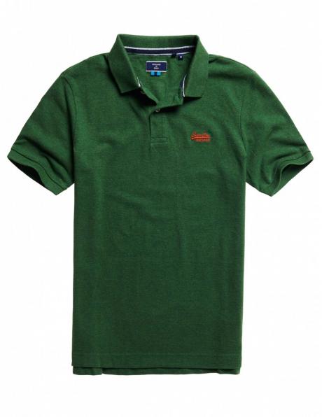 SUPERDRY vīriešu zaļš kokvilnas polo krekls ORGANIC COTTON SHORT SLEEVE PIQUE POLO SHIRT 