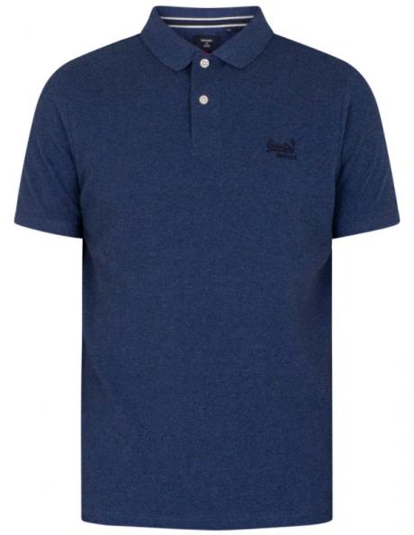 SUPERDRY vīriešu zils kokvilnas krekls CLASSIC PIQUE POLO 
