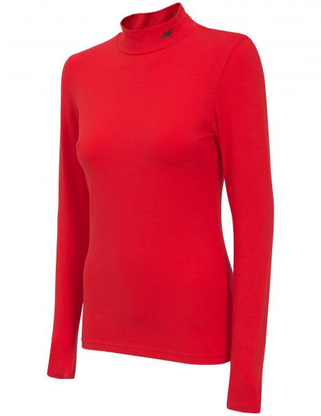 Sarkans sieviešu krekls ar augstu apkakli TSDL002 4F 