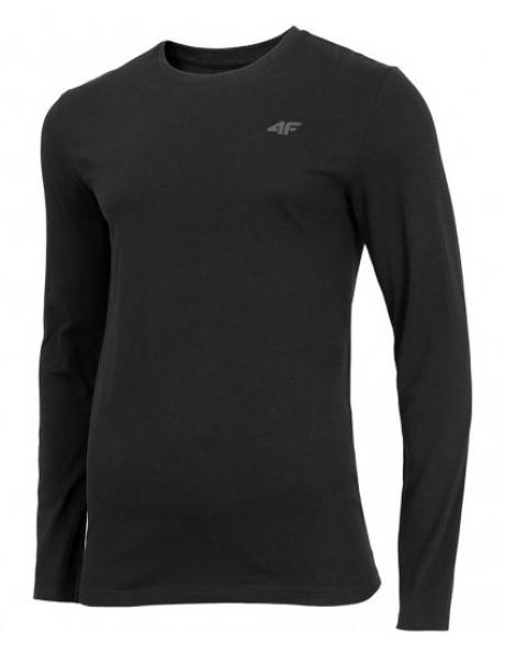 Melns vīriešu krekls ar garām piedurknēm TSML001 4F 