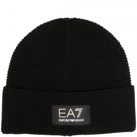 EA7 vīriešu melnā cepure Beanie hat 