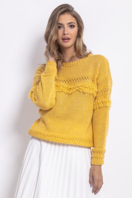 FOBYA dzeltens sieviešu džemperis 