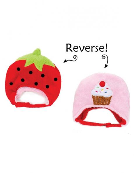 FLAPJACK jautra cepure ar siltinājumu Strawberry/Cupcake 