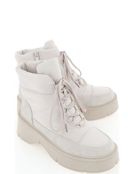 BETSY apsildāmi zābaki sievietēm, Krēmīga/Smilšu, Booties 