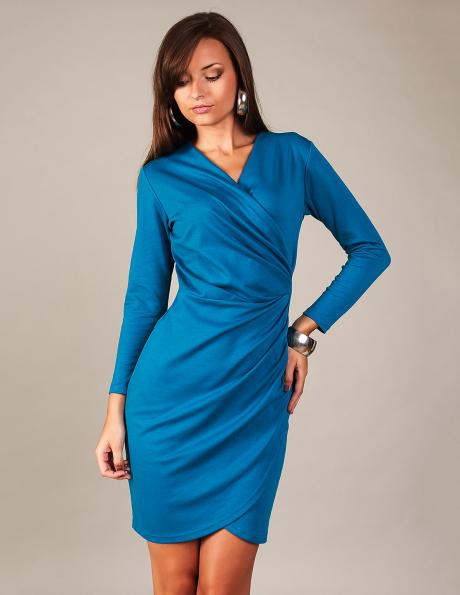 VANESSA eleganta sieviešu zilas krāsas kleita 