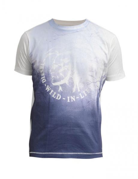 DIESEL zils vīriešu krekls ar aplikāciju 
