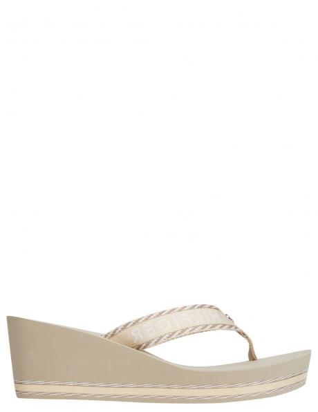 TOMMY HILFIGER sieviešu zaļas čības Webbing wedge sandal 