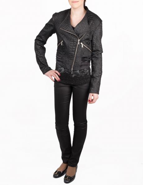 RICHMOND DENIM sieviešu stilīga melnas krāsas īsa jaka 